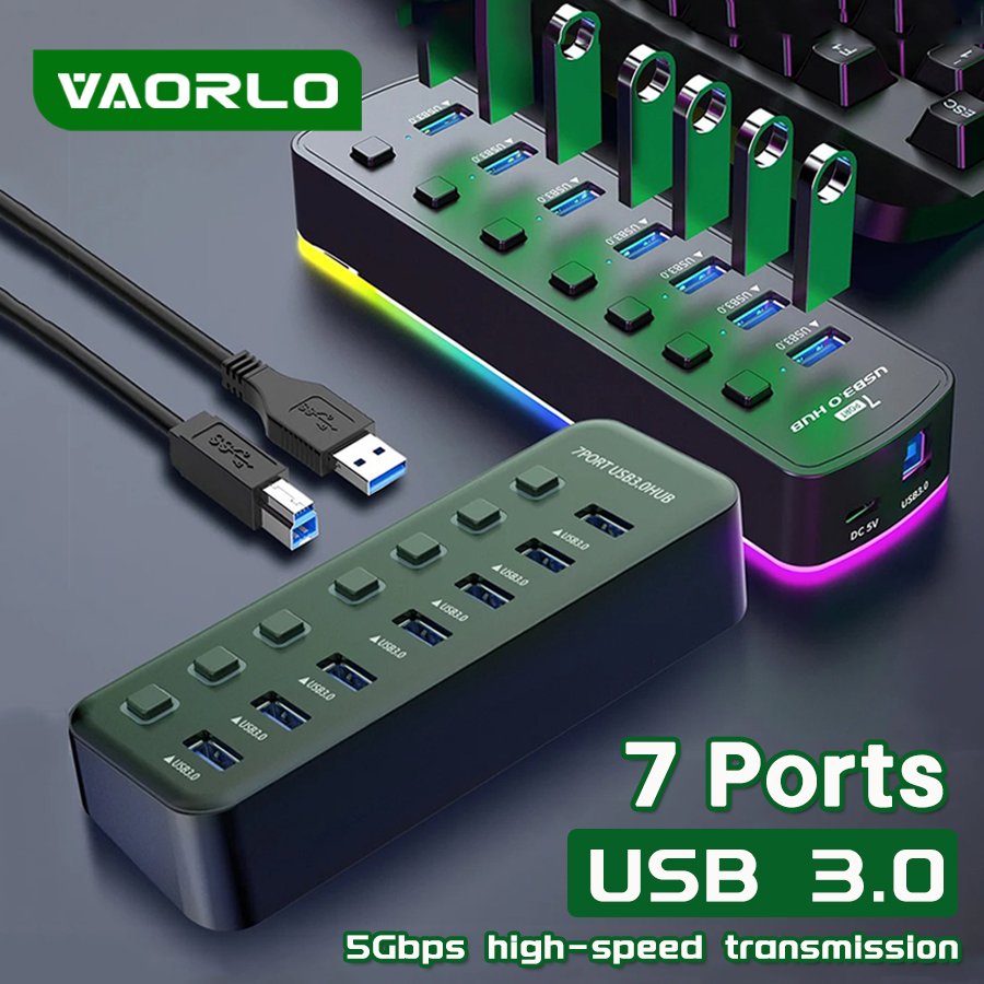 Esports Gaming Splitter - RGB USB 3.0 Hub 7 Ports