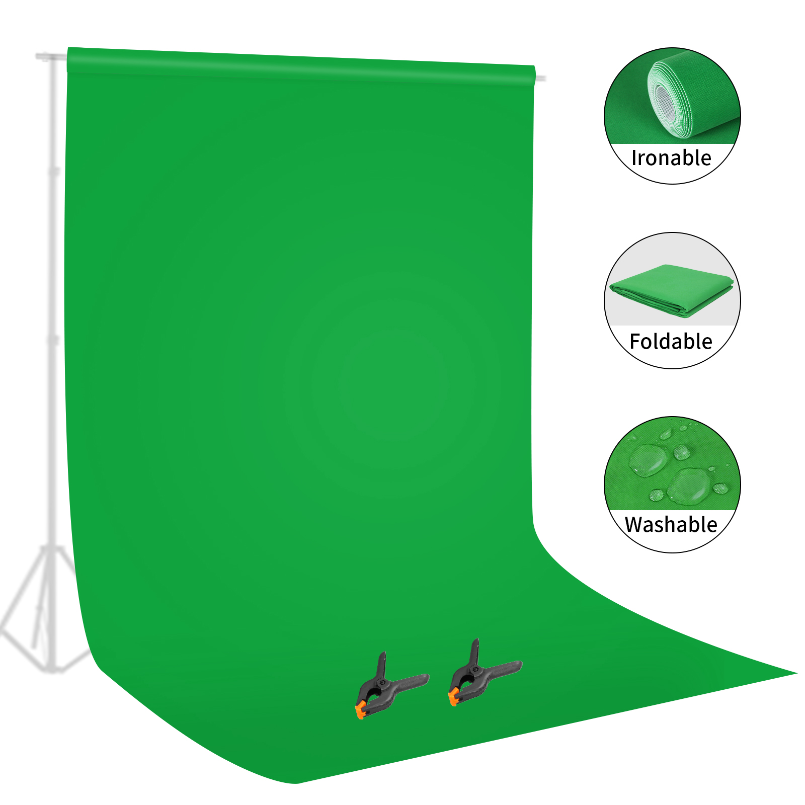 Green Screen Collapsible - Selens Green Screen Backdrop Chroma key