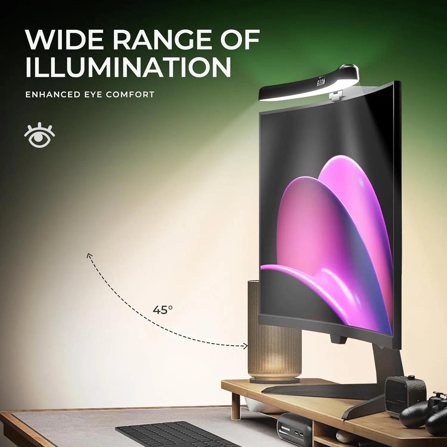 Monitor Light Bar Curved with  - đánh giá và giá Gaming Monitor Curved
