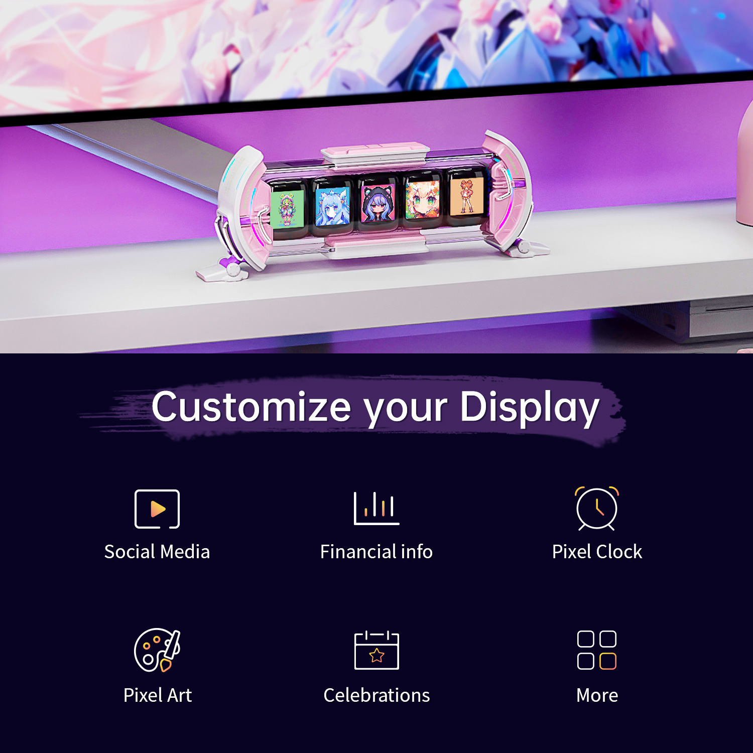 Divoom Times Gate Cute Gaming  - đánh giá và giá Esports Gaming Monitor