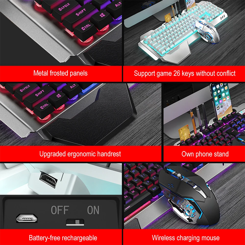 K680 Rechargeable 2.4G wireles - đánh giá và giá Esports Gaming Keyboard And Mouse