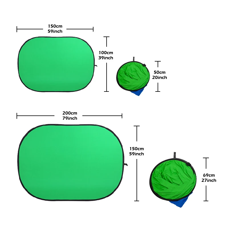 TENWISH 100*150Cm/200*150Cm 2i - đánh giá và giá Green Screen Collapsible