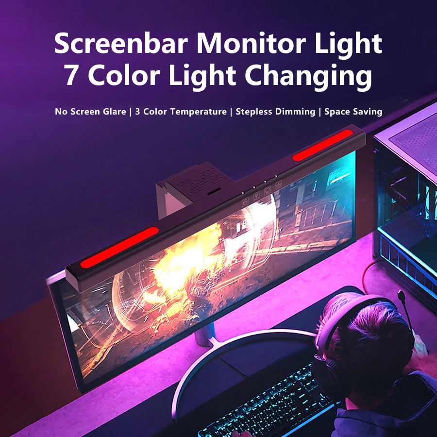 USB Stepless Dimming Screen Ha - đánh giá và giá Gaming Monitor Curved