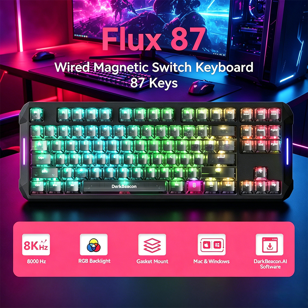 DarkBeacon Flux 87 Hall Effect - đánh giá và giá Esports Gaming Photo