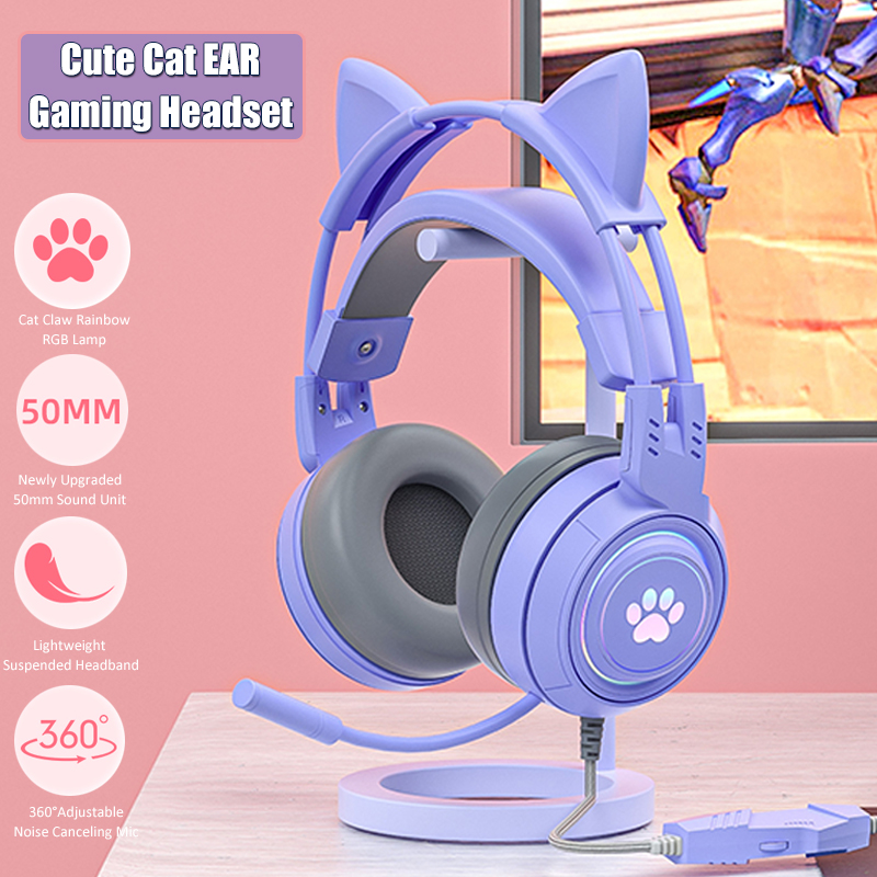 Cute Cat Ear Gaming Headphones - đánh giá và giá Esports Gaming Monitor