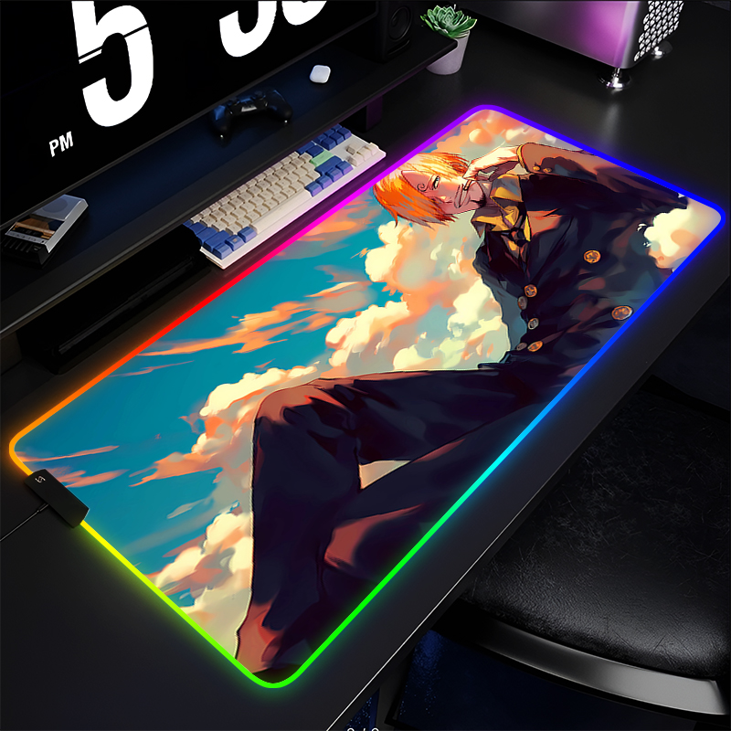 RGB Anime Mouse pad one piece  - đánh giá và giá Esports Gaming Keyboard And Mouse