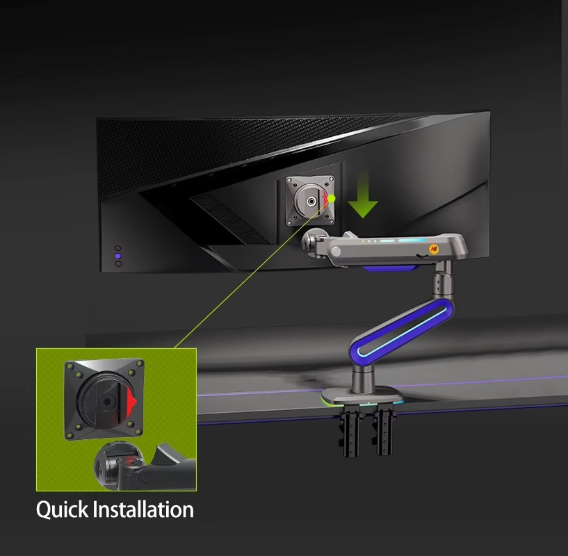 ERGONOMIC Gaming Monitor Arm f - đánh giá và giá Gaming Monitor Curved