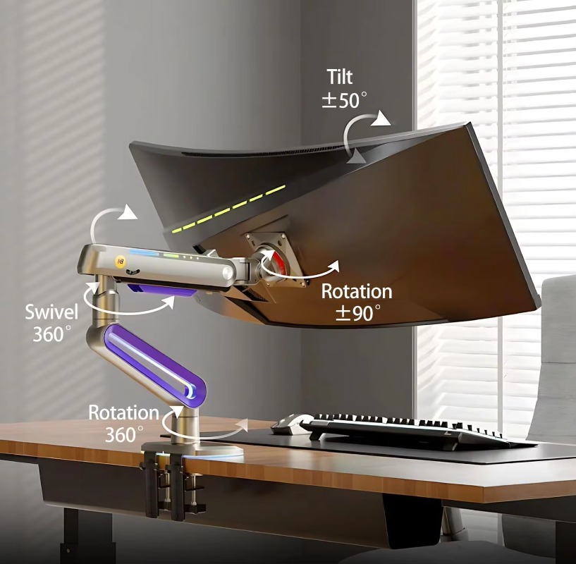 ERGONOMIC Gaming Monitor Arm f - đánh giá và giá Gaming Monitor Curved