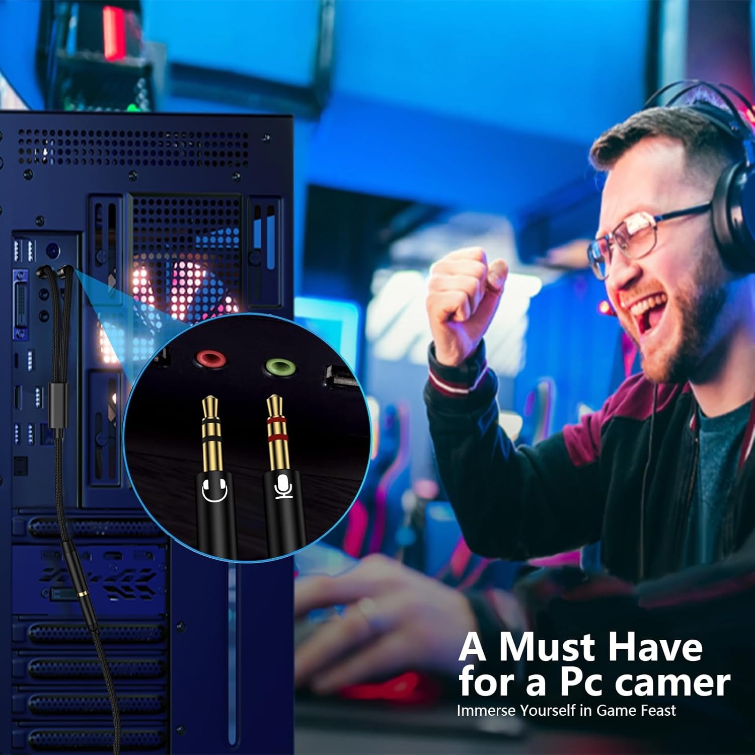 3.5mm Headphone Mic Splitter 1 - đánh giá và giá Esports Gaming Splitter