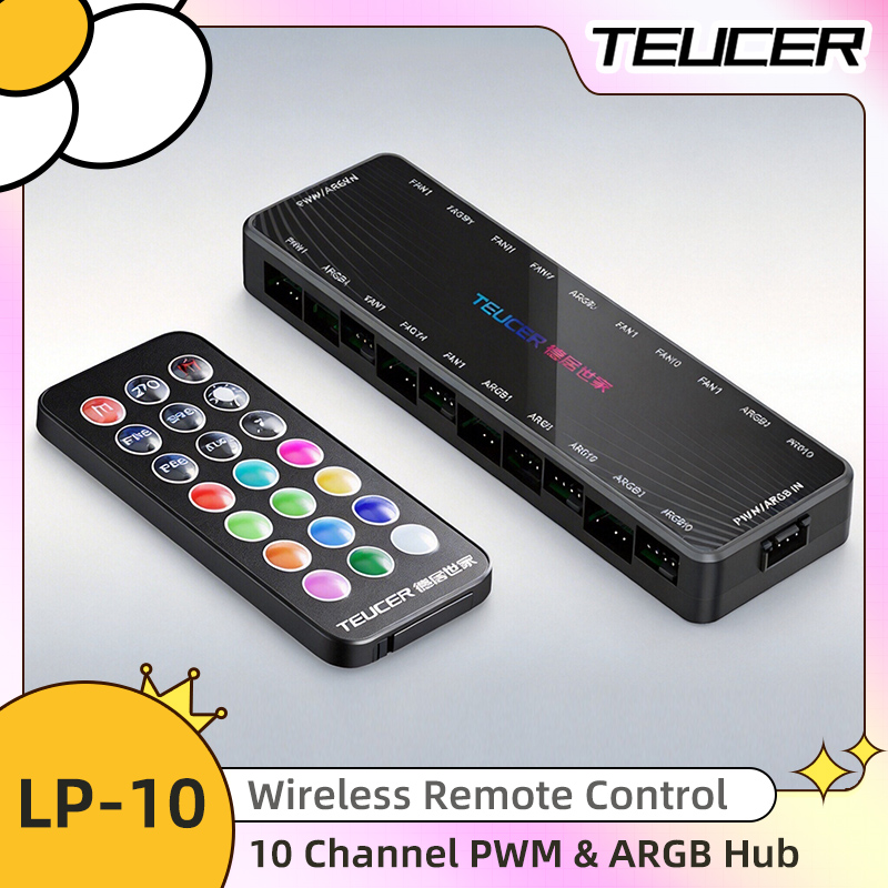 LP-10 ARGB PWM Fan Hub with Re - đánh giá và giá Esports Gaming Splitter